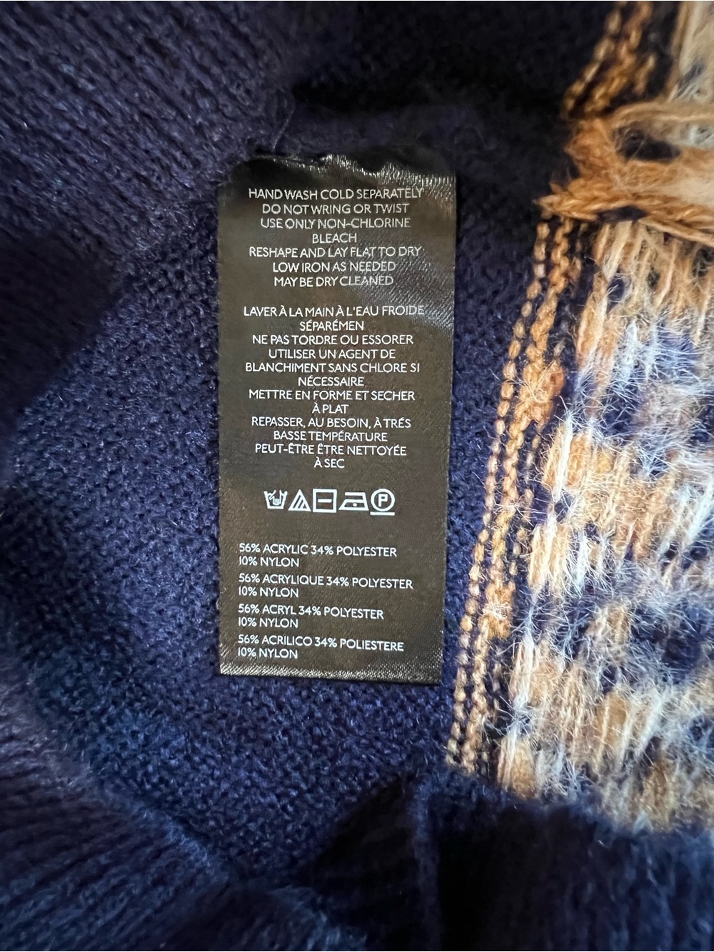 NWT Pilcro Crew-Neck Cozy Fairisle Cardigan Sweater from Anthropologie - Picture 12 of 12